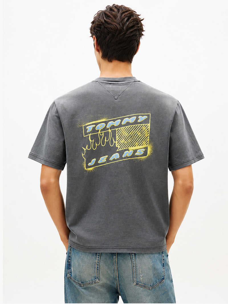 90S Fit Washed Back Graphic T-Shirt