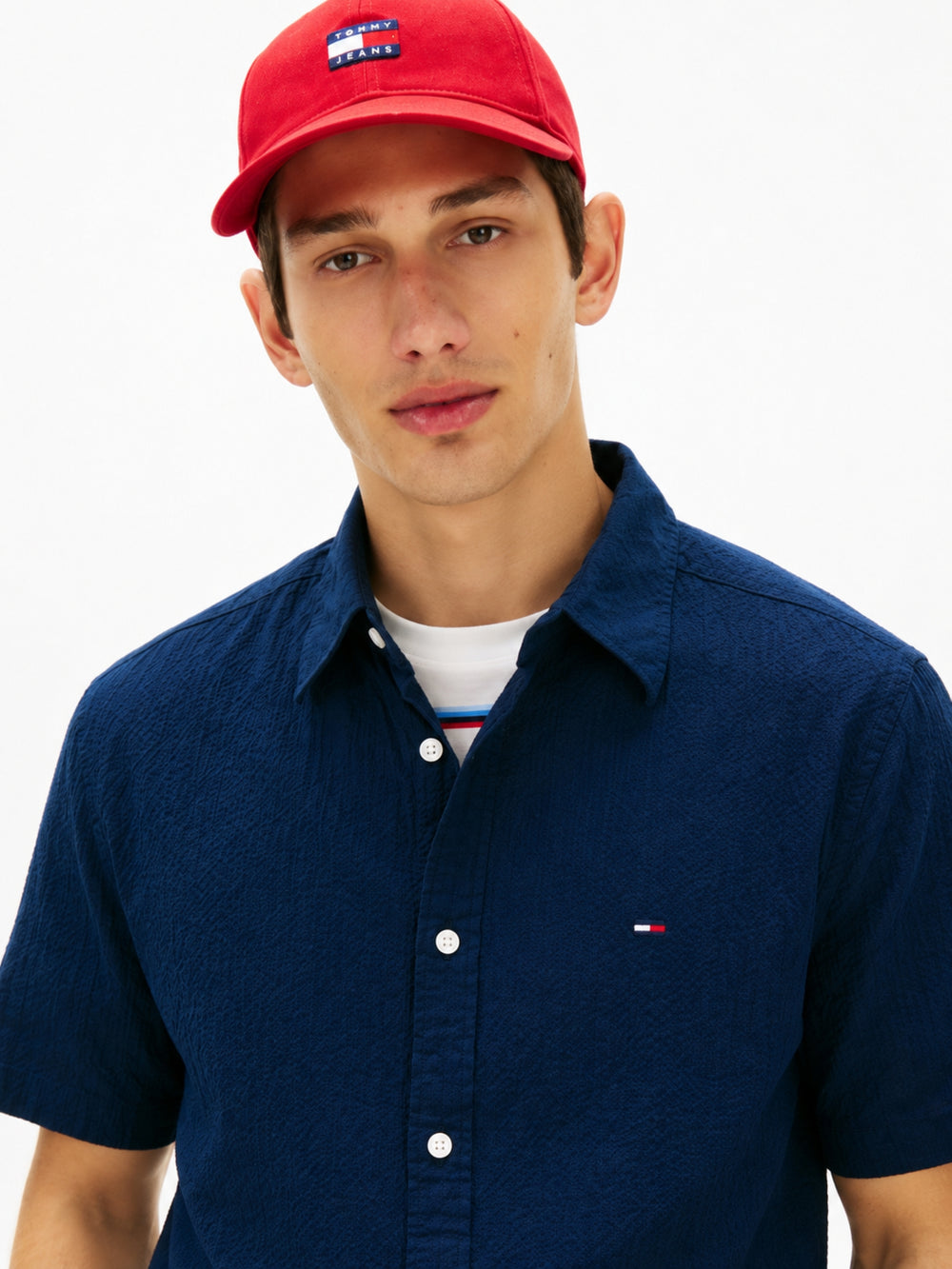Regular Fit Solid Seersucker Shirt