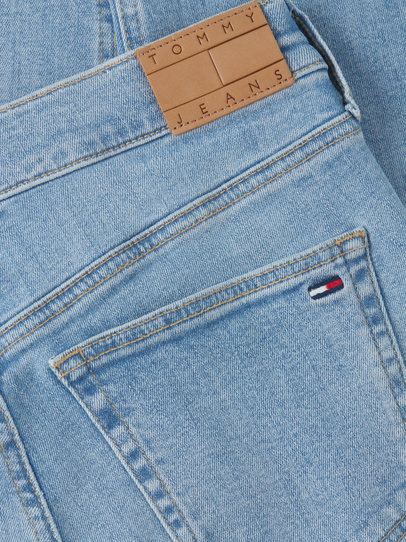Mid Rise Light Wash Stretch Skinny Jeans