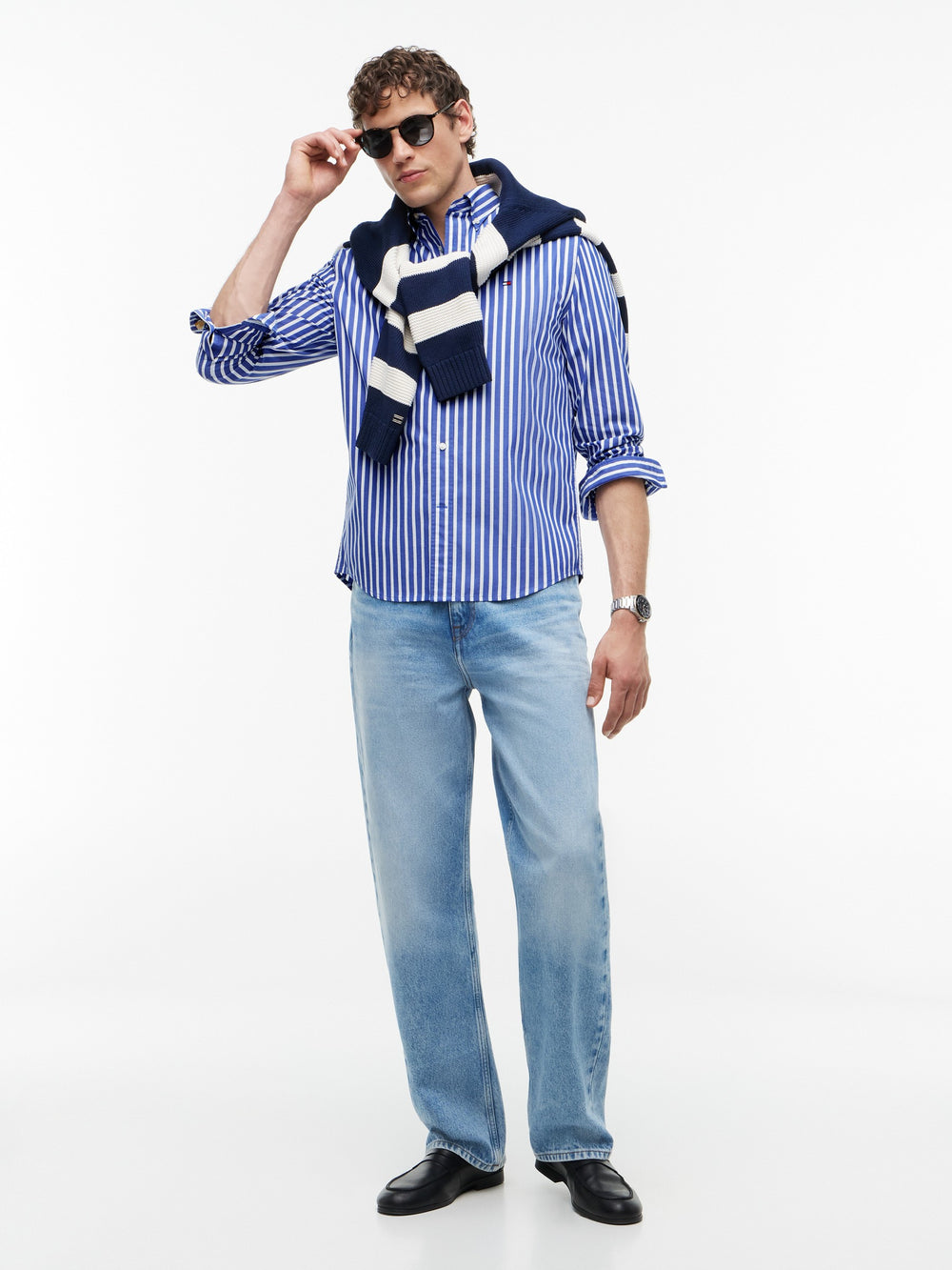 Regular Fit Stripe Poplin Shirt