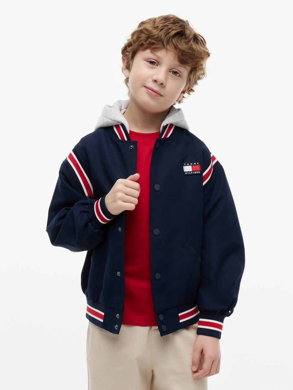 Kids Hooded Bomber Jacket