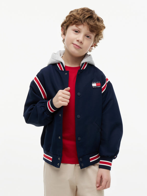 Kids Hooded Bomber Jacket