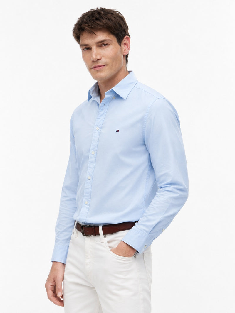 Slim Fit Texture Poplin Shirt