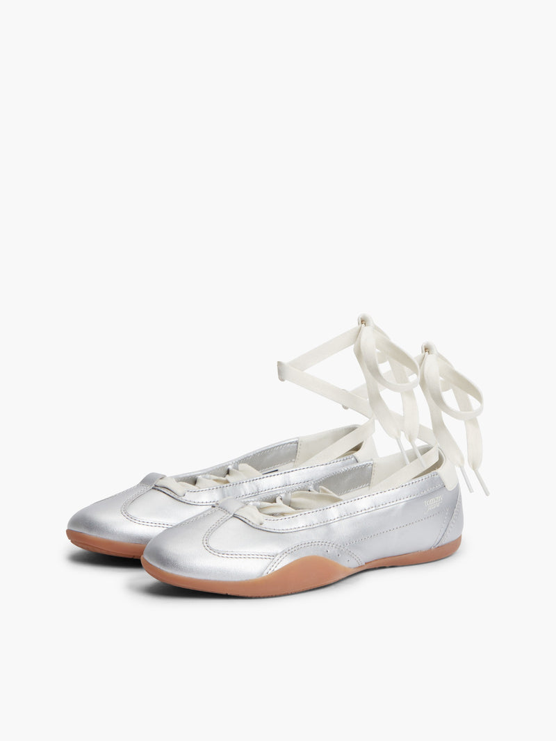 Women Metallic Print Ballerina
