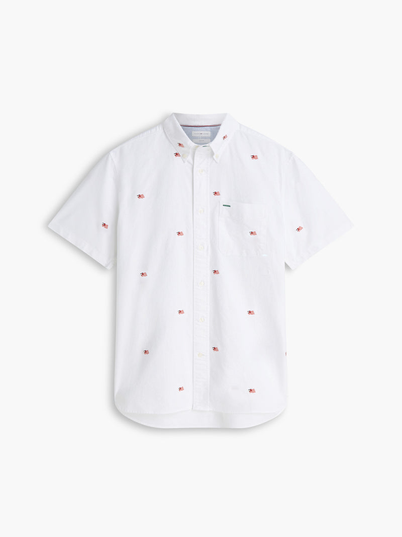 Relaxed Fit Print Oxford Shirt