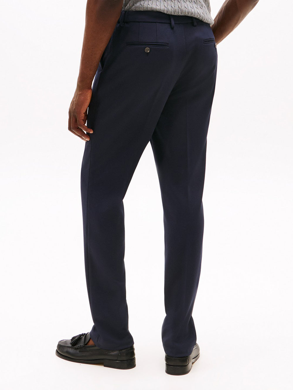 Men Straight Fit Punto Twill Trousers