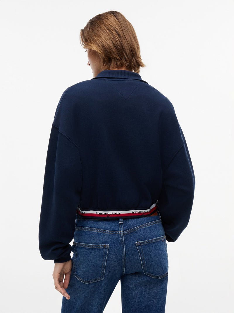 Relaxed Fit Terry Zip Thru