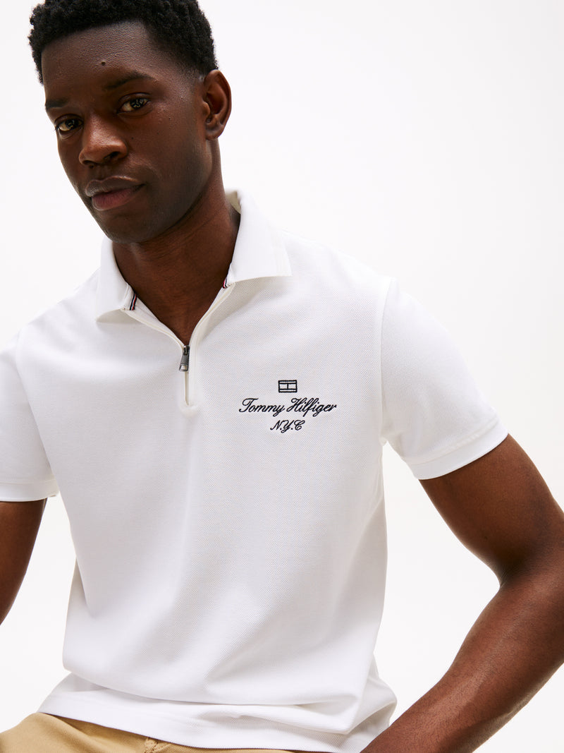 Regular Fit Zipper Polo