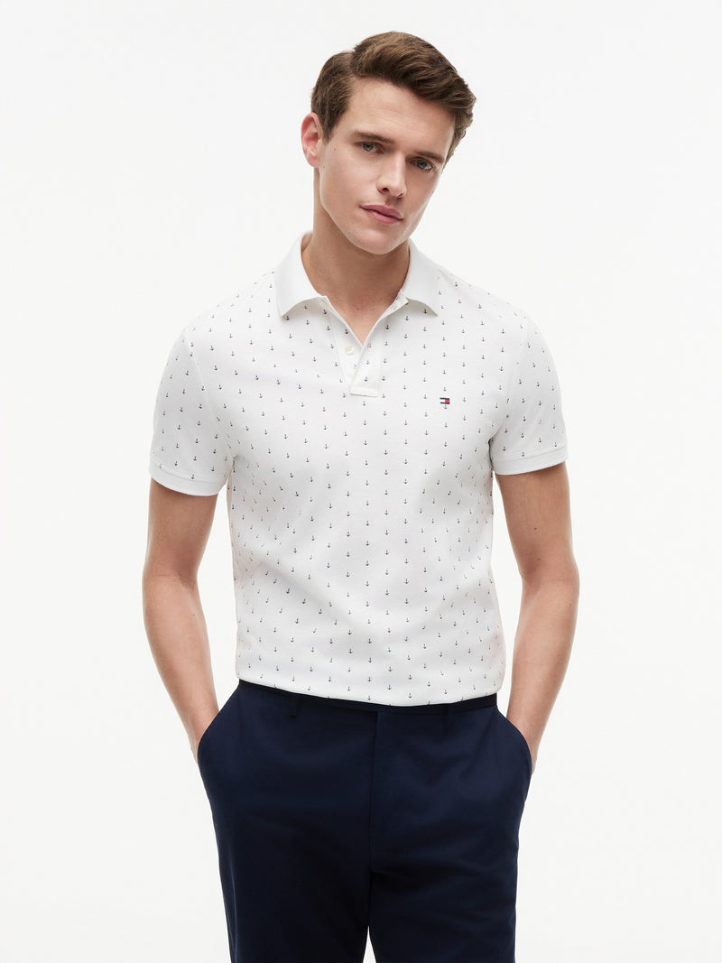 Regular Fit Printed Interlock Polo