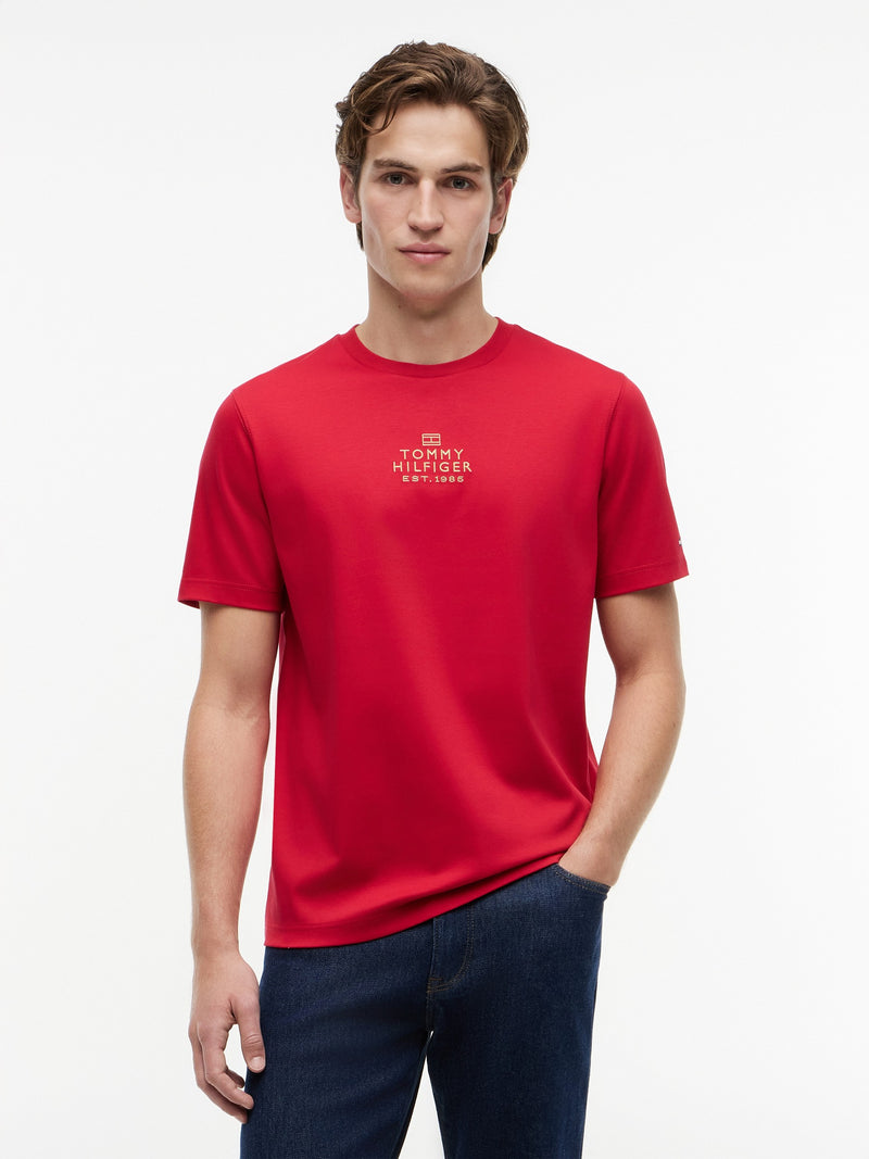 Regular Fit Embroidered Interlock Tshirt