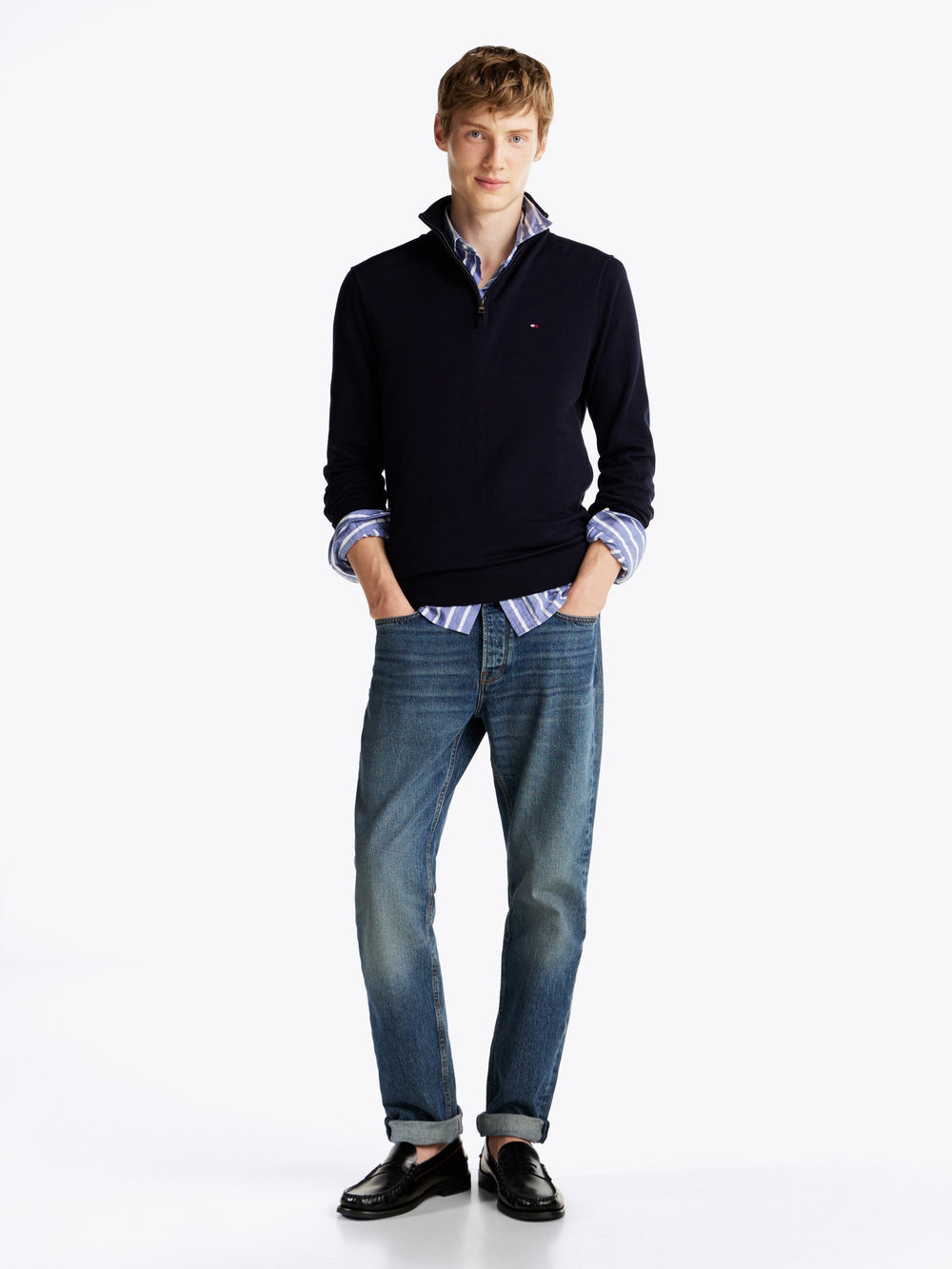 Quarter Zip Mock Neck Sweater