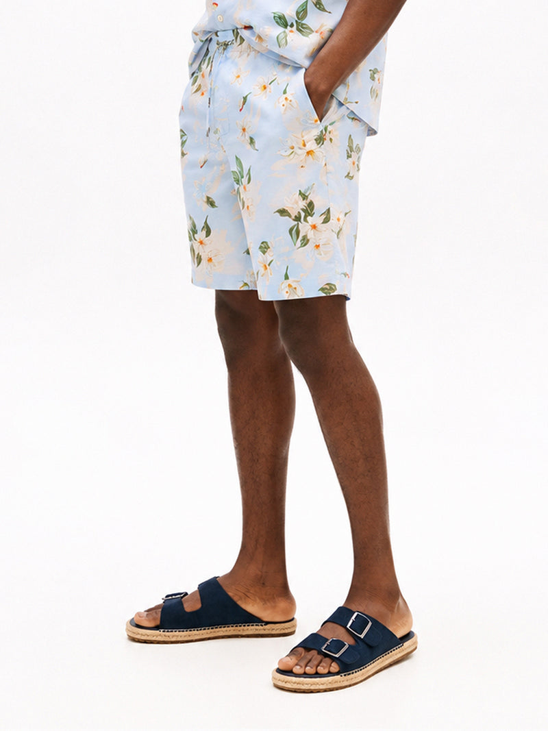 Men Relaxed Fit Print Twill Shorts