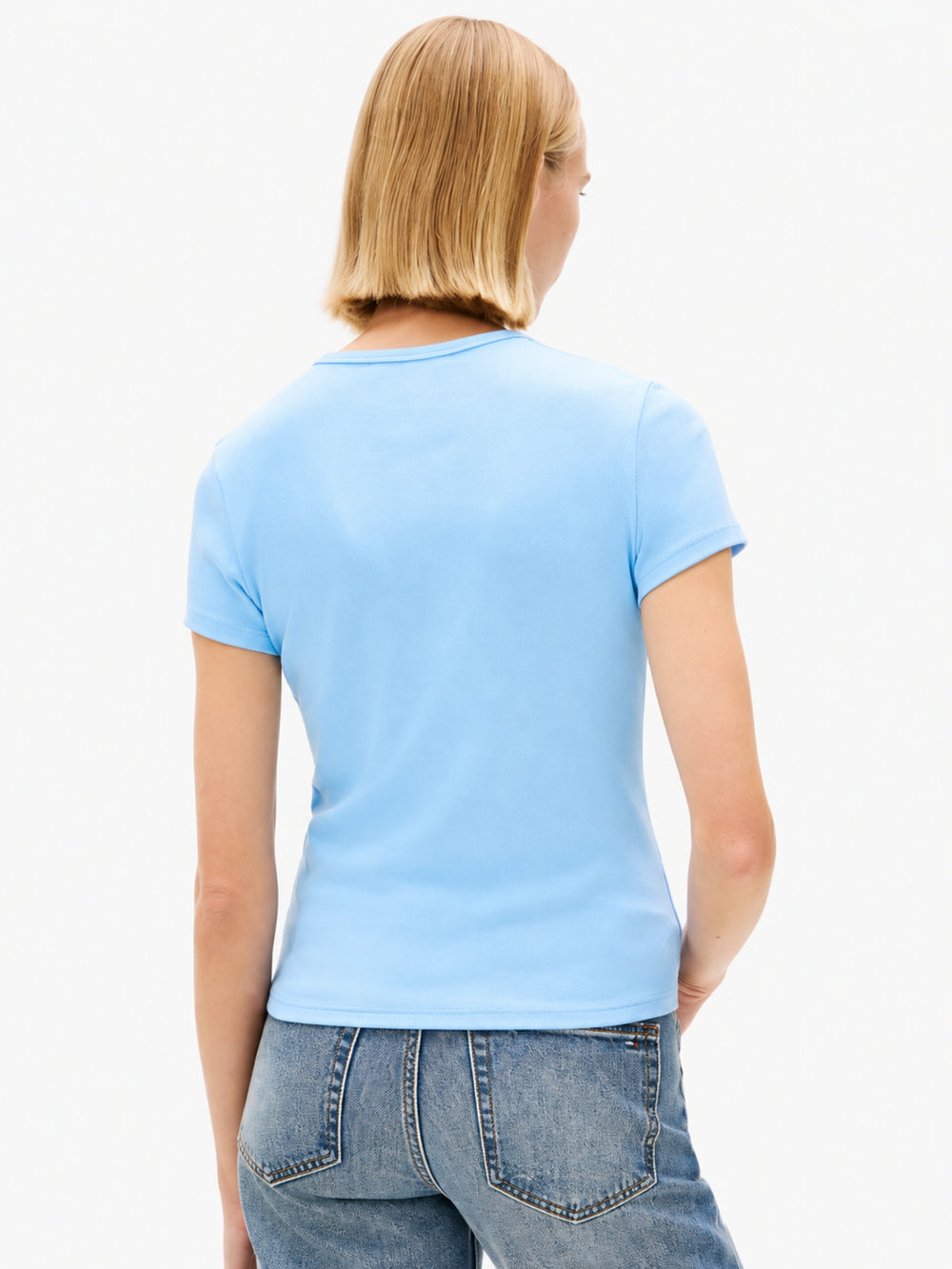 Stripe Slim Fit Half Sleeve Ribbed T-Shirt
