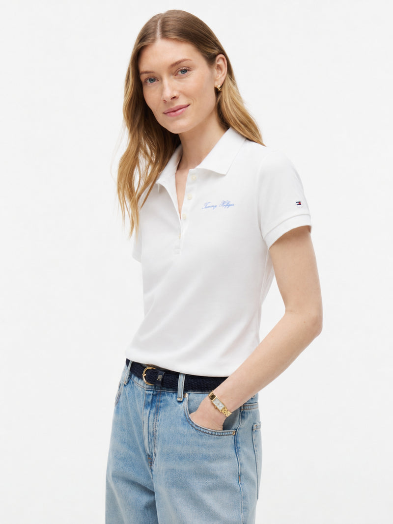 Solid Slim Fit Half Sleeve Pique Polo