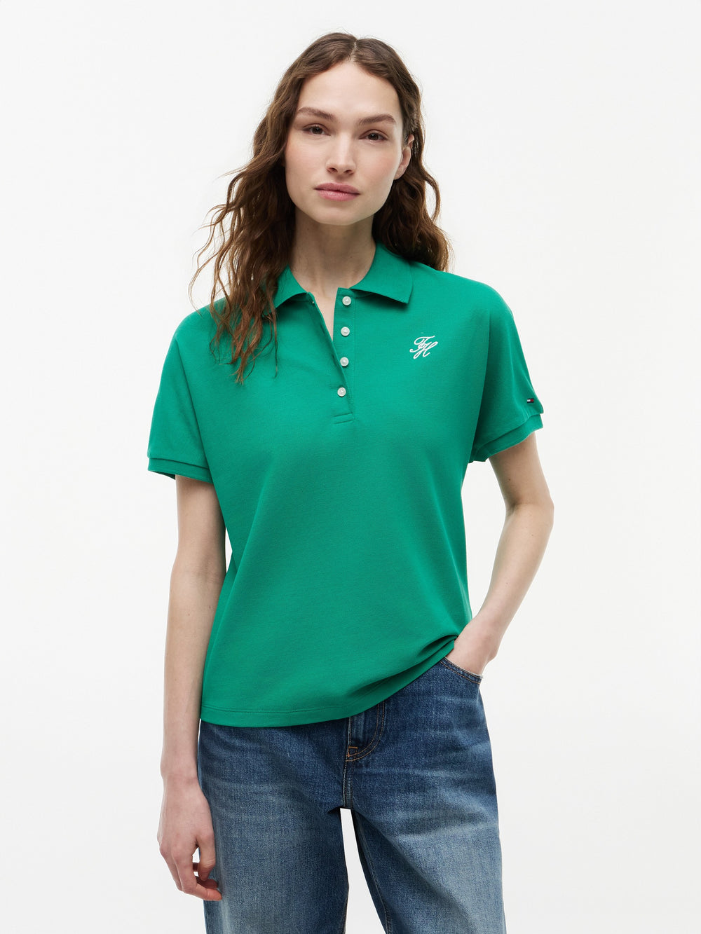 Solid Regular Fit Half Sleeve Pique Polo