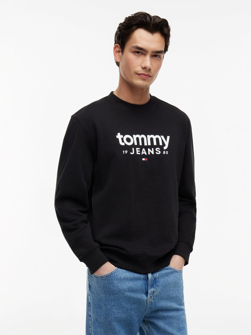 Regular Fit Suede Terry Crew Neck Sweatshirt