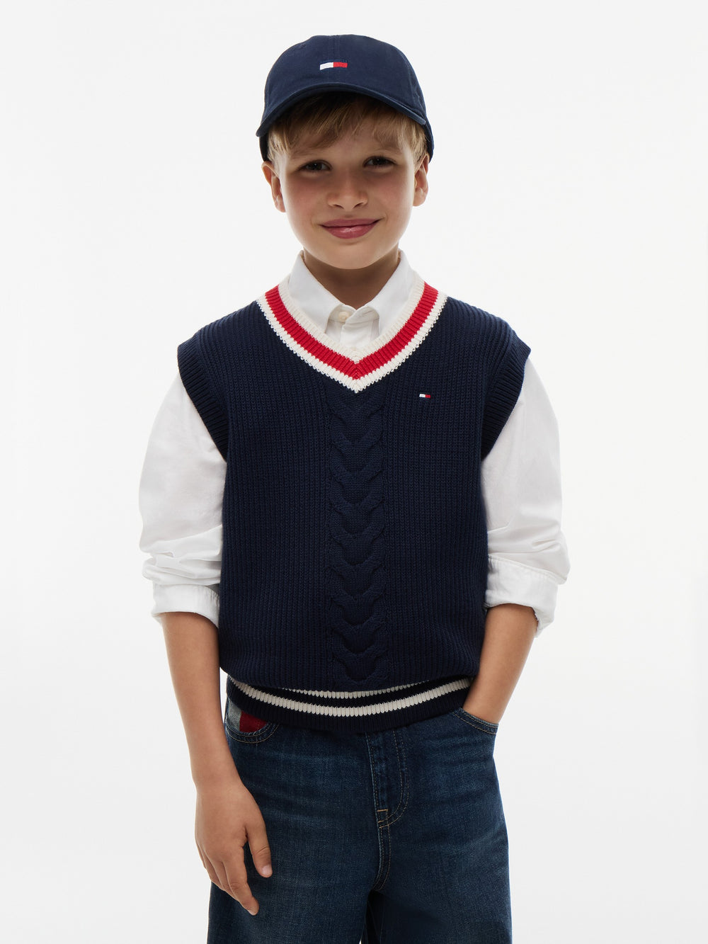 Kids Cable Knit Vest