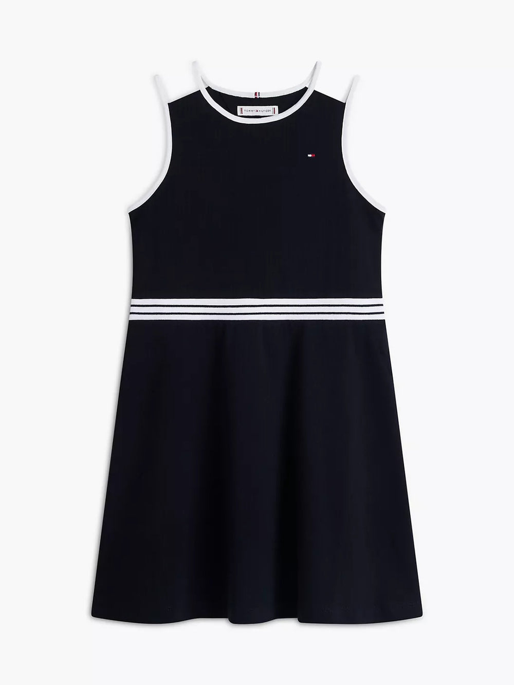 Kids Long-Sleeve Solid Knit Skater Dress