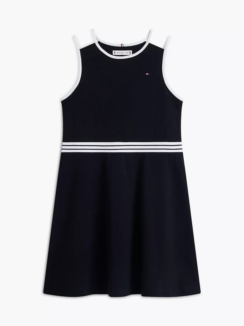 Kids Long-Sleeve Solid Knit Skater Dress