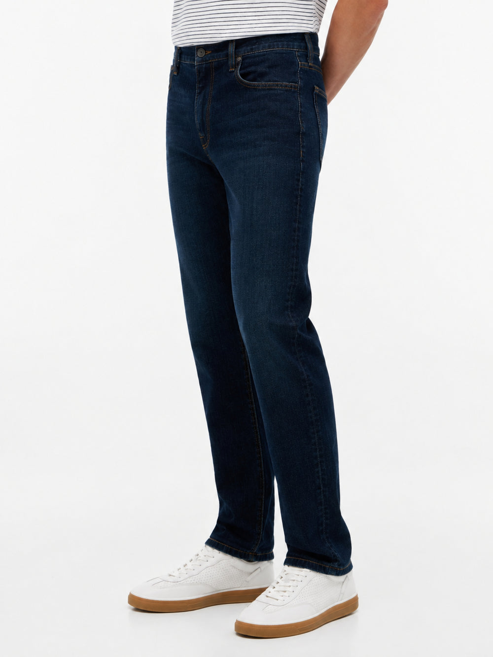 Men Denton Slim Straight Dark Wash Jeans