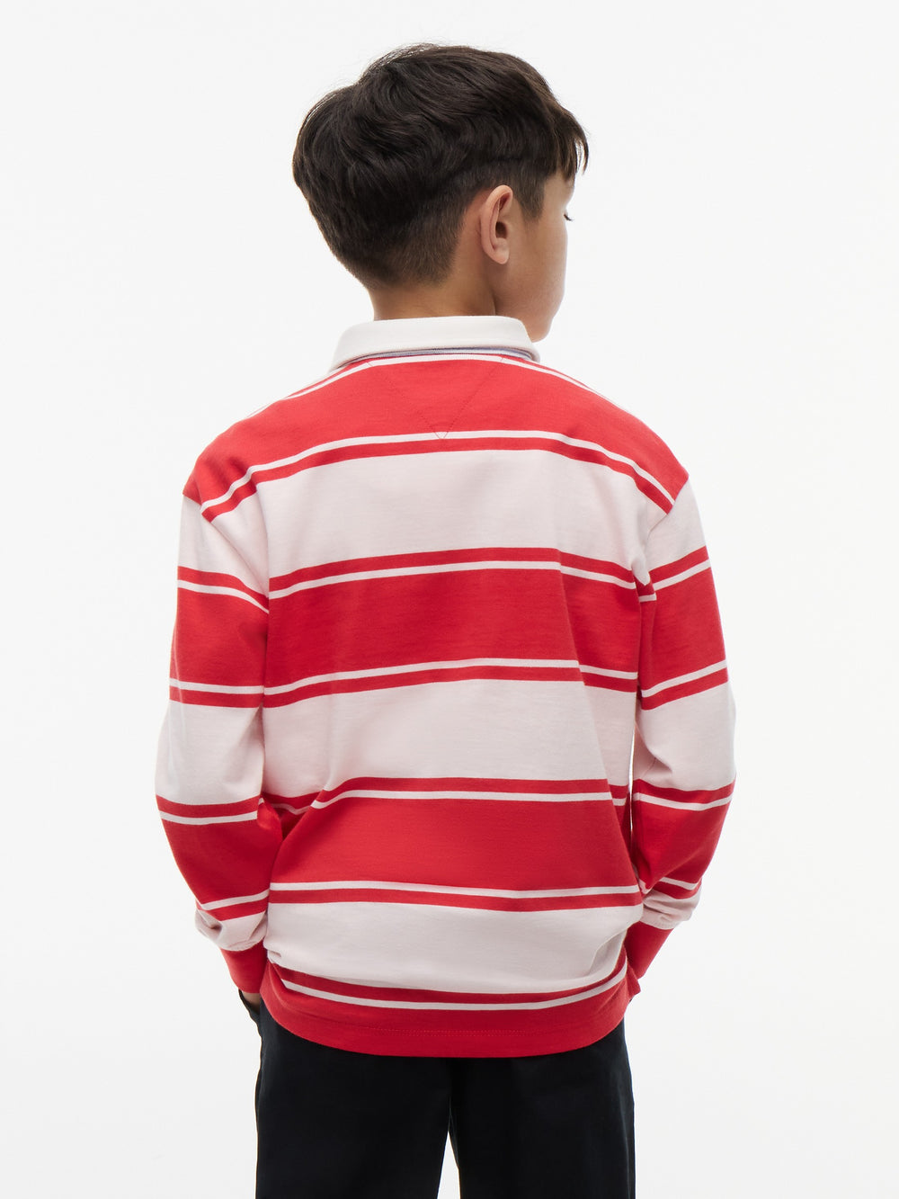 Kids Long-Sleeve Stripe Peanut Polo