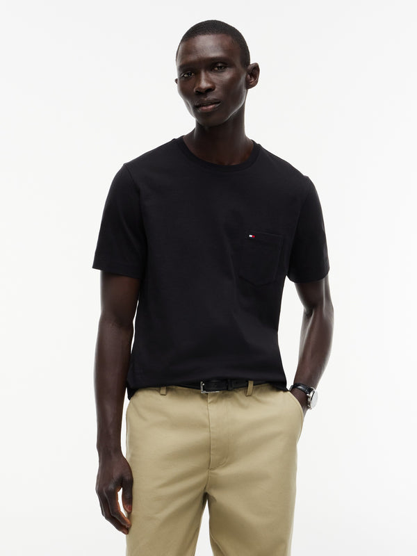Regular Fit Solid Pocket Tshirt