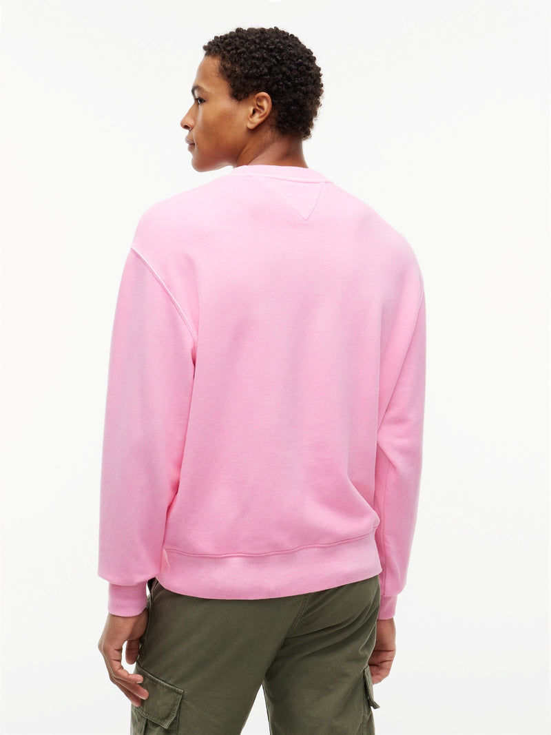 Relaxed Fit Terry Crew Neck Sweatshirt