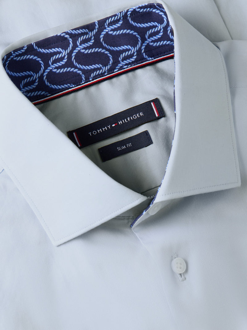 Slim Fit Solid Poplin Shirt