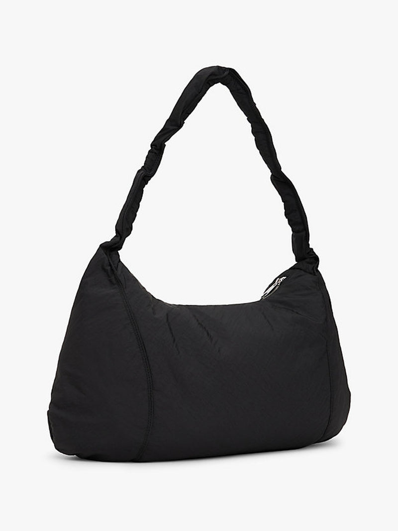 Solid Nylon Shoulder Bag