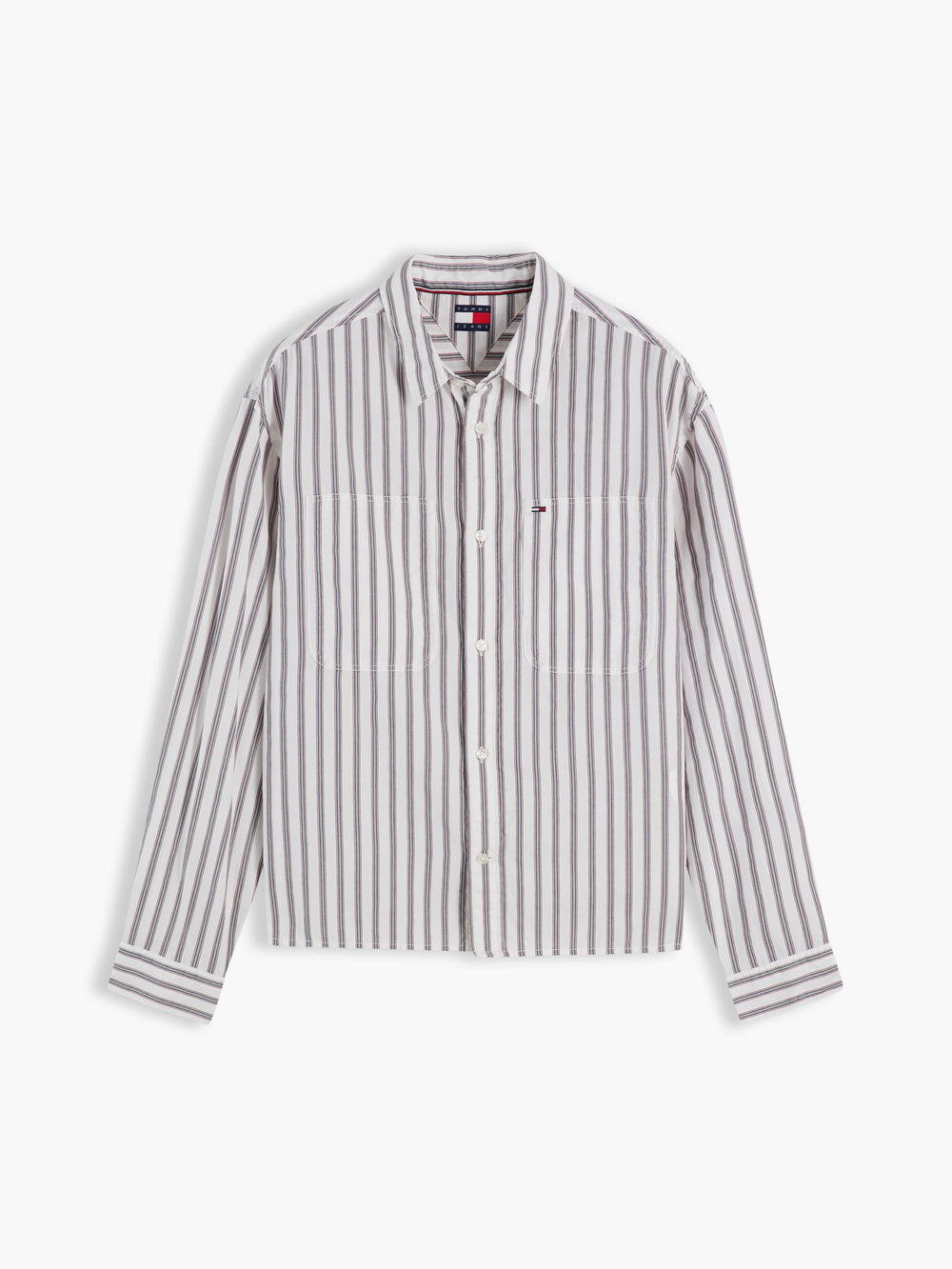 Boxy Fit Stripe Textured Shirt