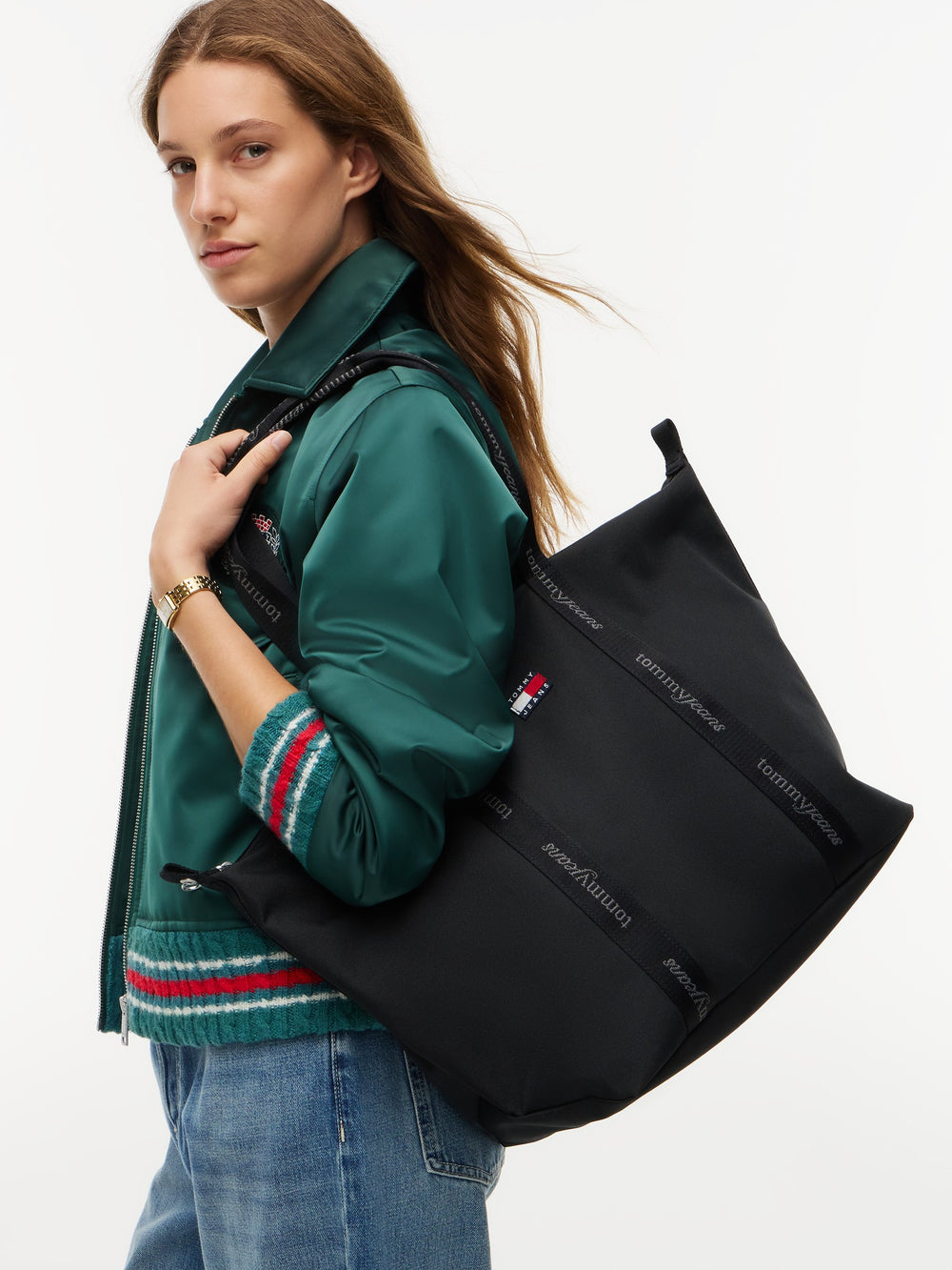 Solid Polyester Trapeze Bag