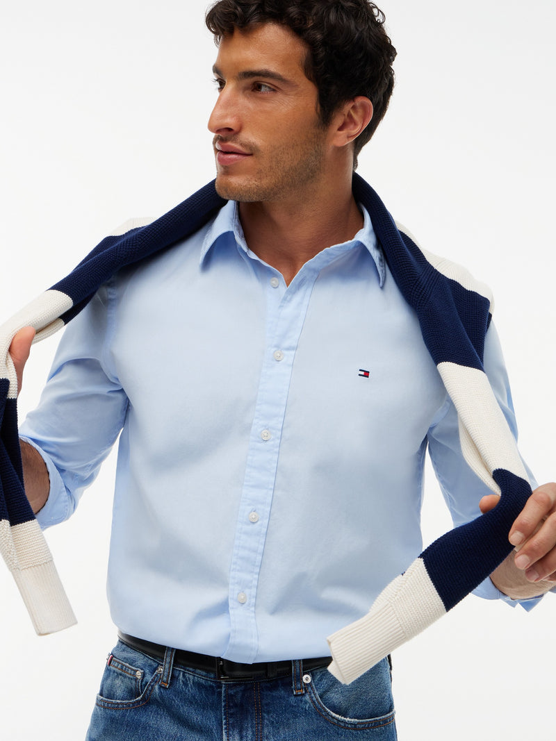 Slim Fit Poplin Solid Shirt