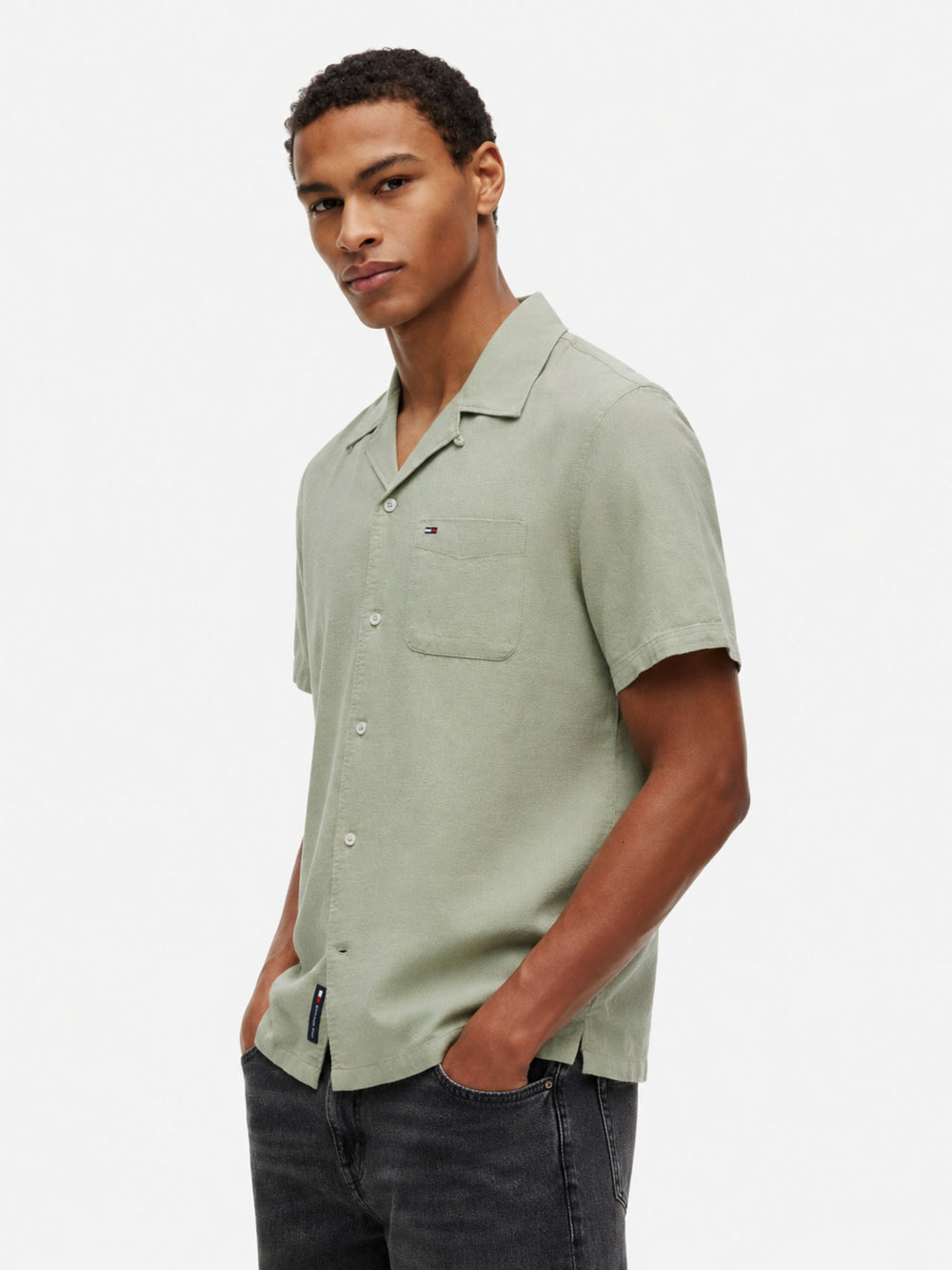 Regular Fit Solid Linen Blends Shirt