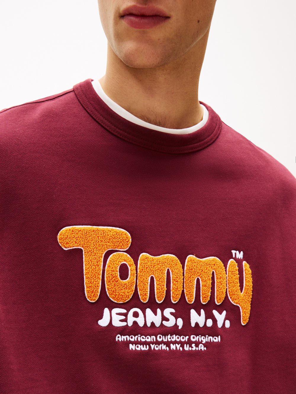 Relaxed Fit Terry Crew Neck Sweatshirt