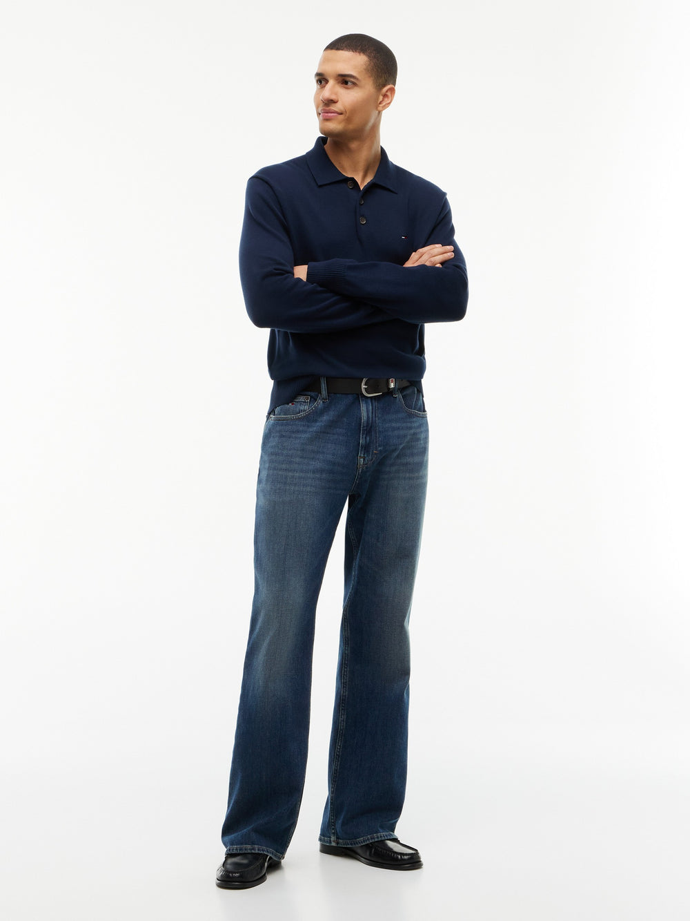 Men Ryan Bootcut Slim Bootcut Dark Wash Jeans