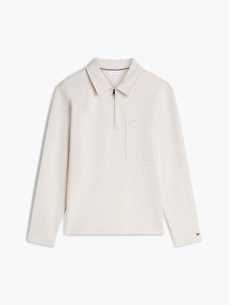 Regular Fit Terry Quarter Zip Sweatshirt