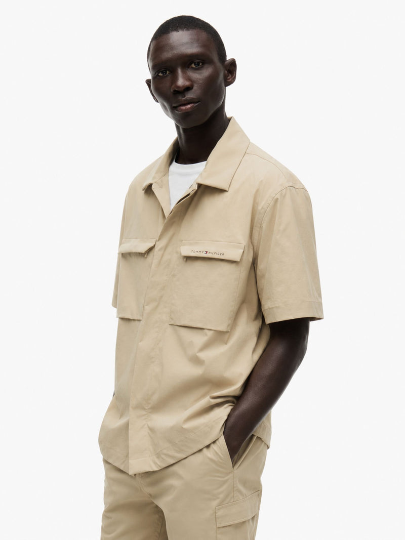 Boxy Fit Solid Poplin Shirt