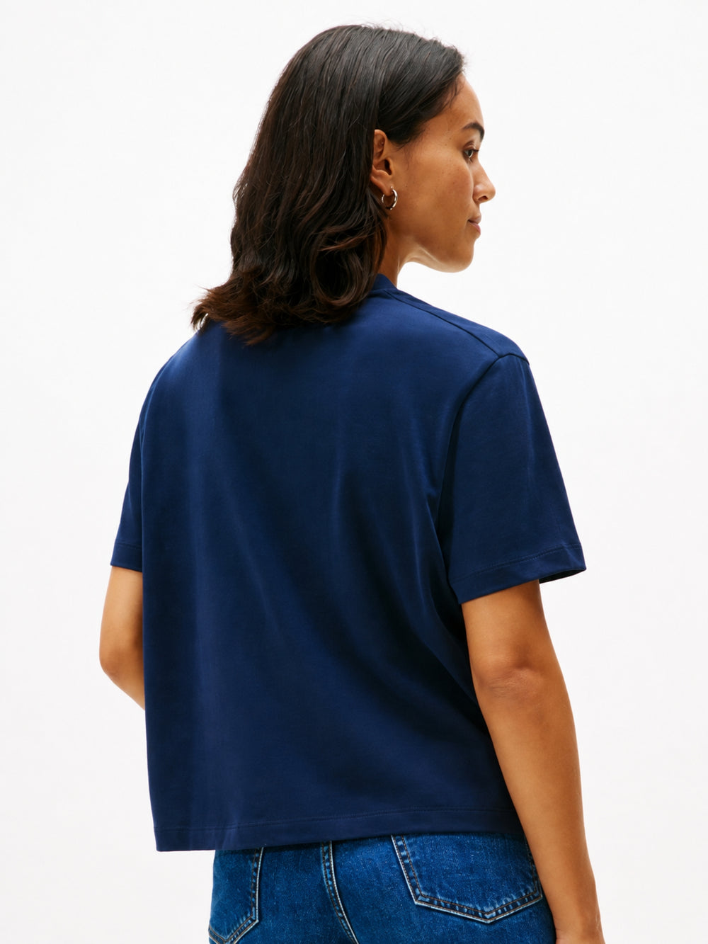 Solid Relaxed Fit Half Sleeve Cotton Jersey T-Shirt